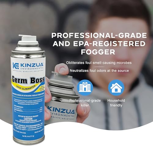 Germ Boss Fogger, Kills Odor Causing Bacteria, Fresh Scent, Covers 1,000 Cubic Feet O7435