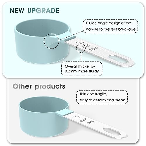 TILUCK Measuring Cups & Spoons Set, Stackable with Stainless Steel Handle A919313