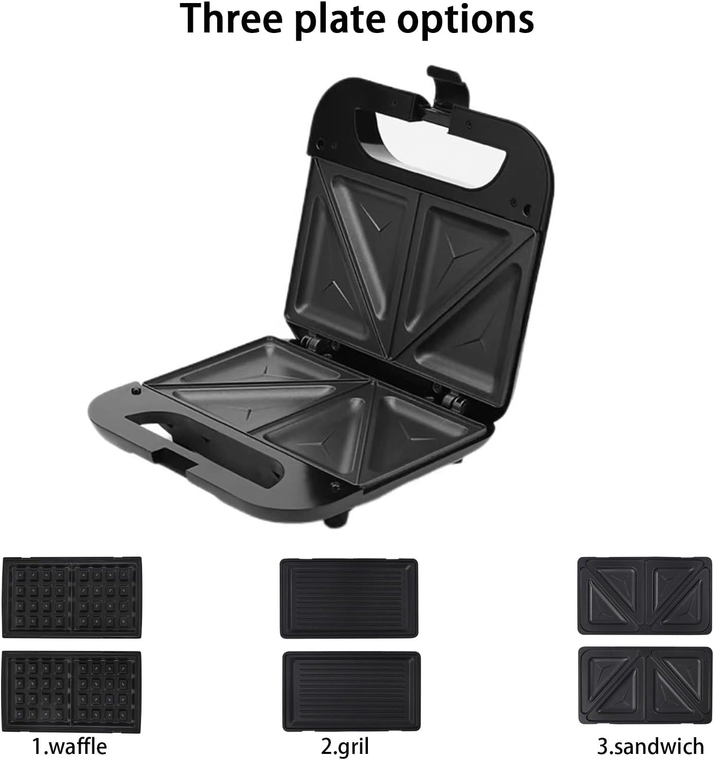 Waffle Maker with Removable Non-Stick Tray, 3-in-1 Belgian, 750W B11139