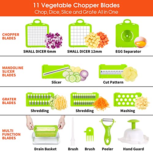 Vegetable Chopper 14 in 1 with 8 Blades, Grey W44413
