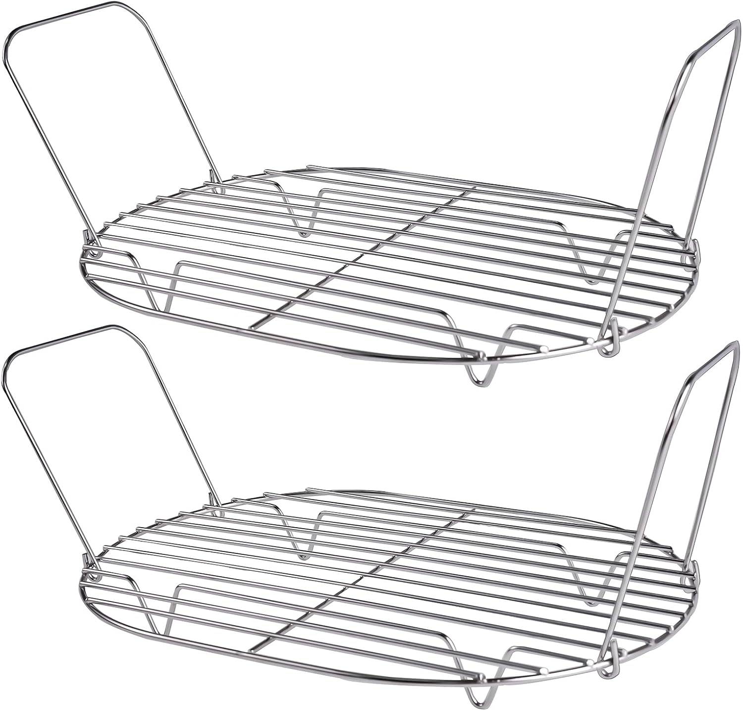 Steam and Roast Rack - Compatible with Ninja Foodi Possible Cooker Pro 8.5 Qt MC1000, MC1001, MC1010 Series Slow Cooker Crock Pot Chrome Pack of 2