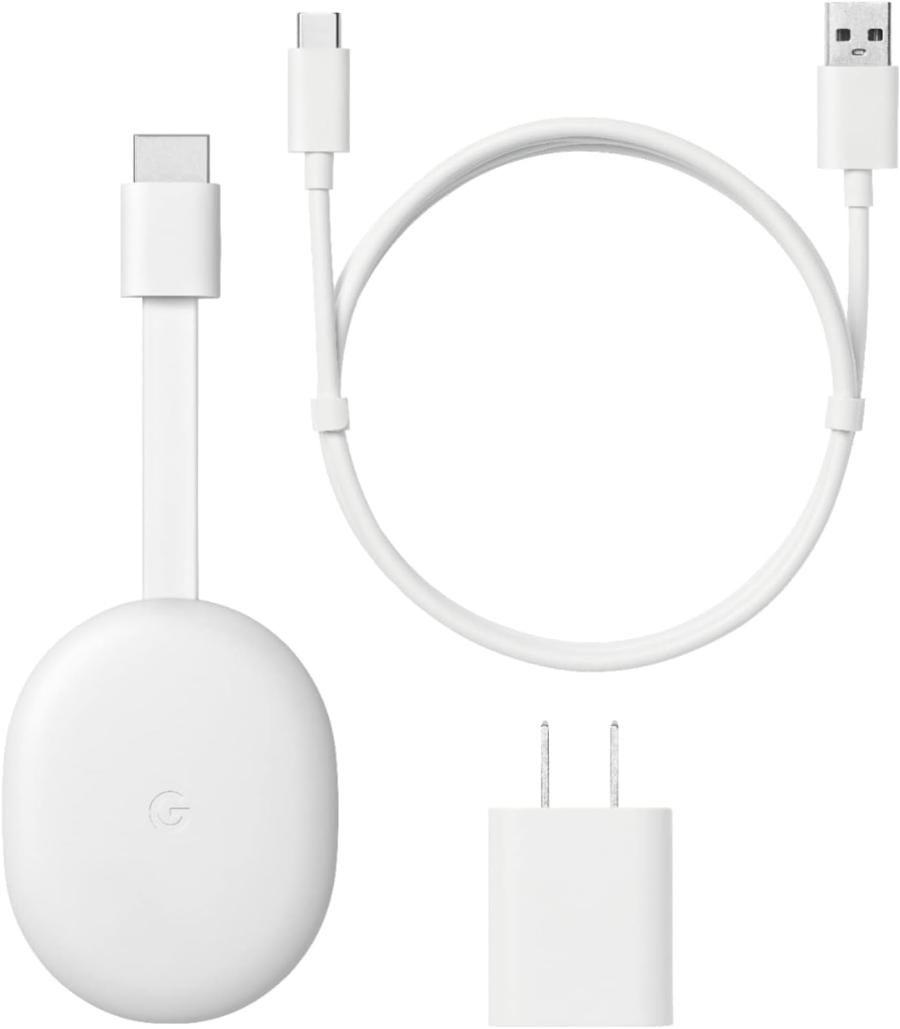 Google Chromecast with Google TV - Watch Movies, YouTube, Shows, and Live TV in 4K HDR Streaming Media Player, Voice Search - Chromecast Device ONLY - Snow