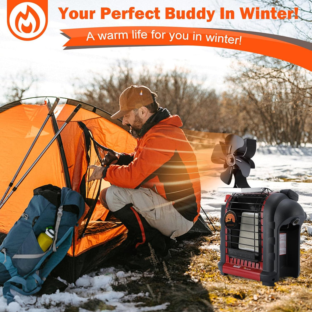 Heat Powered Stove Fan for Mr. Buddy Heater with Bracket & Thermometer R713543