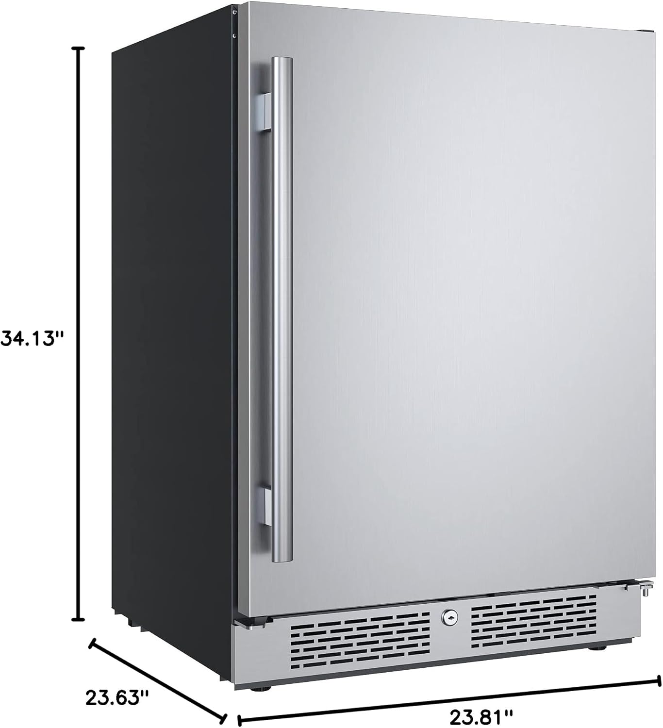 Avallon AFR242SSRH 24 Inch Built-In Compact Refrigerator with Right Hinge M7315
