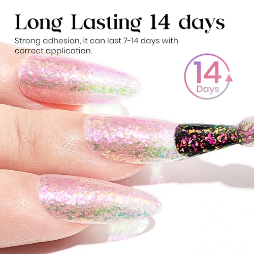 MIZHSE Holographic Nail Polish, Fast Dry C649