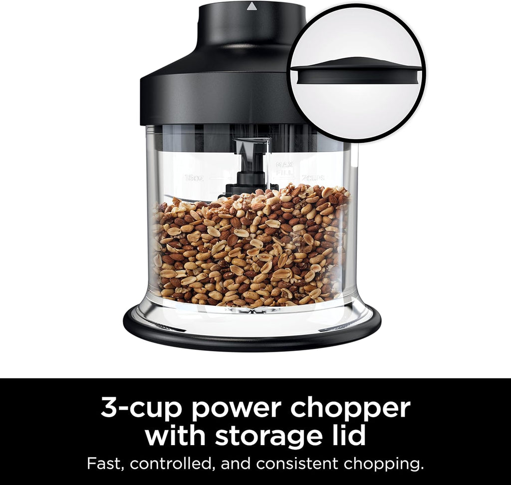 Ninja Foodi Power Chopper 3-Cup Food Processor Bowl for Ninja Power Mixer System, Black D24776