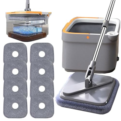 Spin Mop M16,2024 New Self Wash Spin Mop M16,Spin Mop and Bucket with Wringer Set,Square Automatic Spin Mop for Floor Cleaning,360 Degree Rotatable Adjustable,Wet and Dry Use