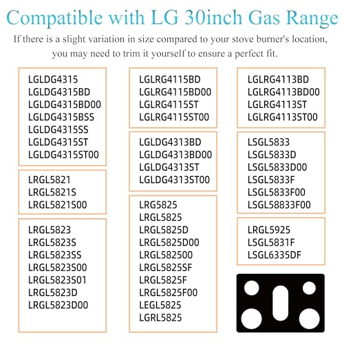 Stove Cover for LG Gas Stove Top Protector with 2 Gap Covers Y902034