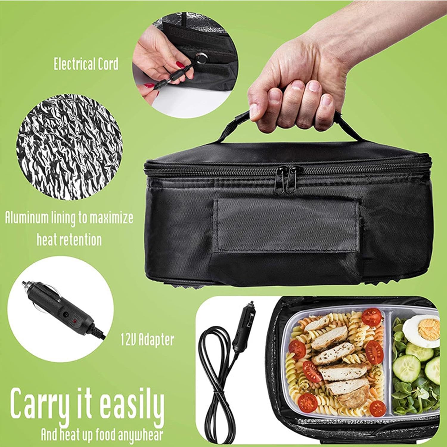 Portable Oven 12V Car Heating Lunch Box Food Warmer W50589