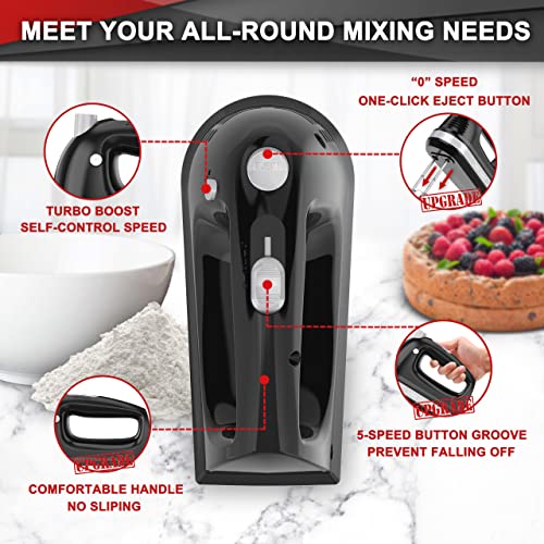 Lord Eagle Electric Hand Mixer 300W 5-Speed with Storage Case, White L72252