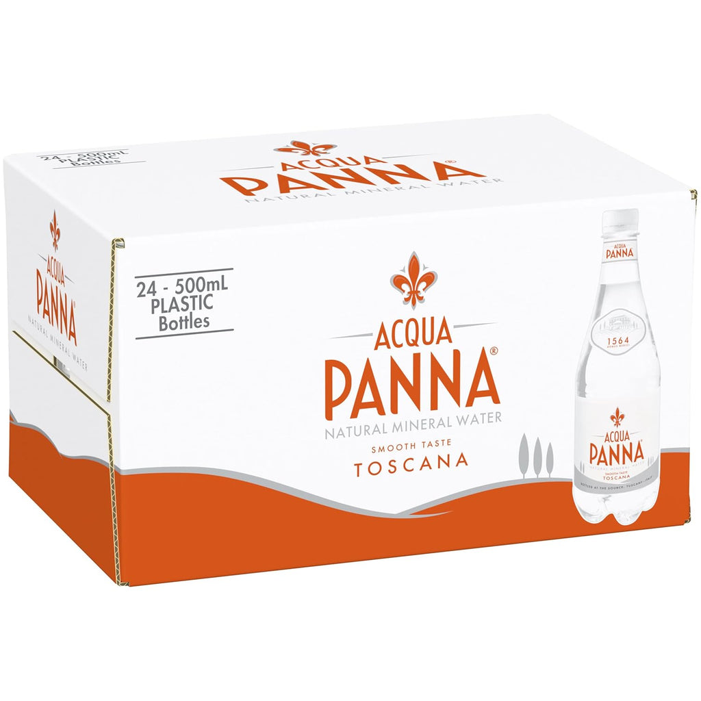 Acqua Panna Natural Spring Water, 16.9 Fl Oz, 24 Pack R87901