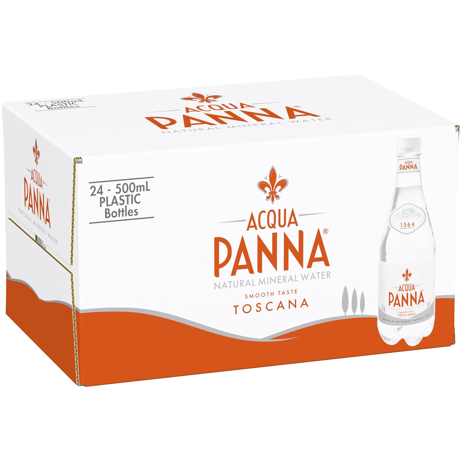 Acqua Panna Natural Spring Water, 16.9 Fl Oz, 24 Pack R87901