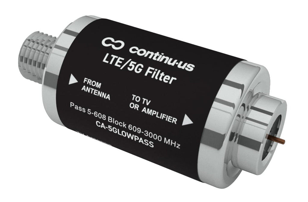LTE 5G Filter by Continu.us | Improves and boosts TV Signal. Television Antenna Signal Purifier, 4G / 5G Filter, Reduce Interference from Cell Phones Towers | Plug and Play