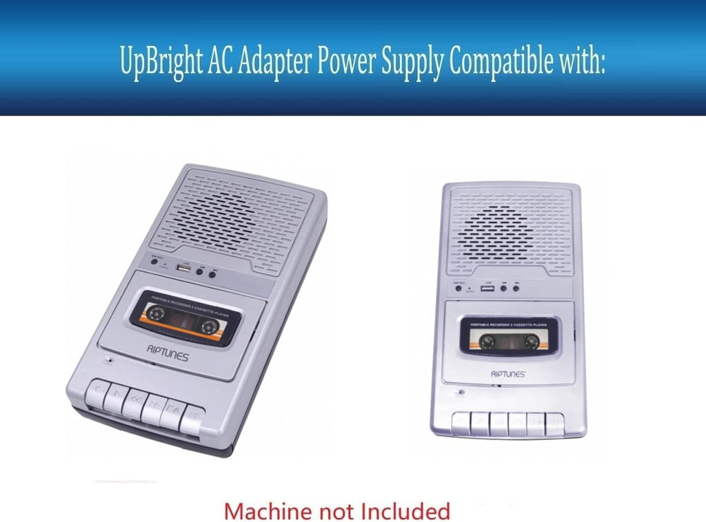 UpBright 6V AC/DC Adapter Compatible with Riptunes RCS-220S Boombox Cassette Player C704
