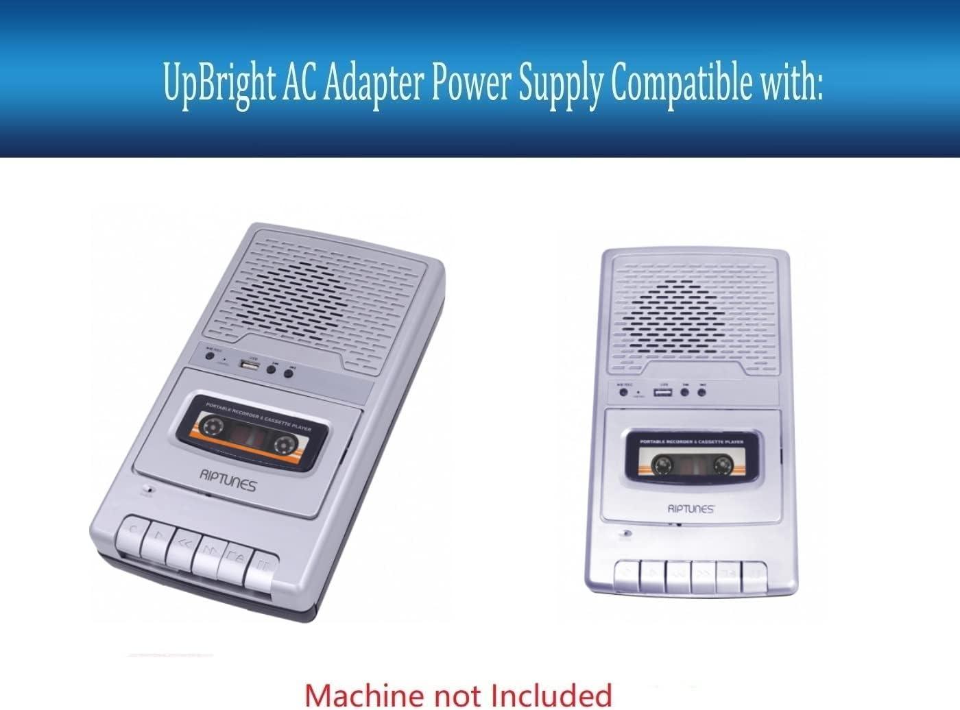 UpBright 6V AC/DC Adapter Compatible with Riptunes RCS-220S Boombox Cassette Player C704