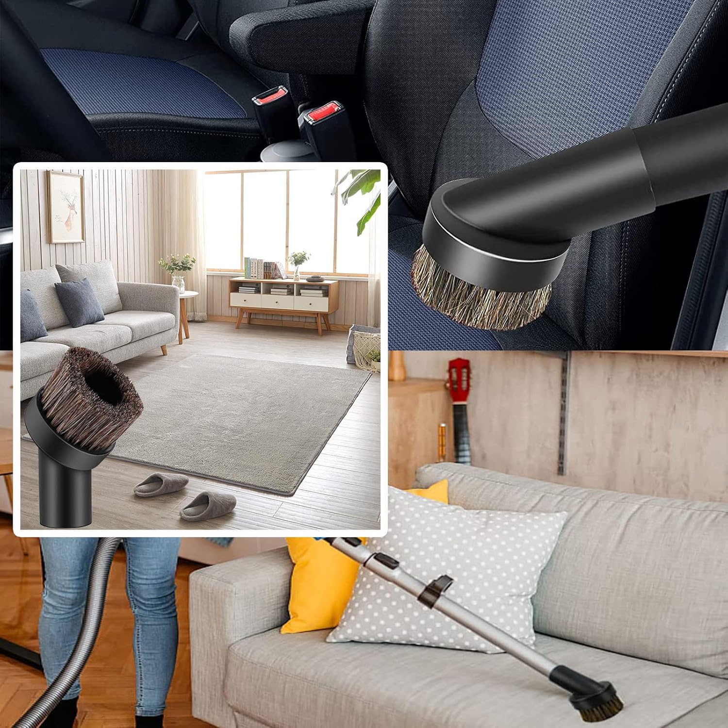 25mm Horse Hair Vacuum Brush 5PCS Universal Cleaner Attachment R553979
