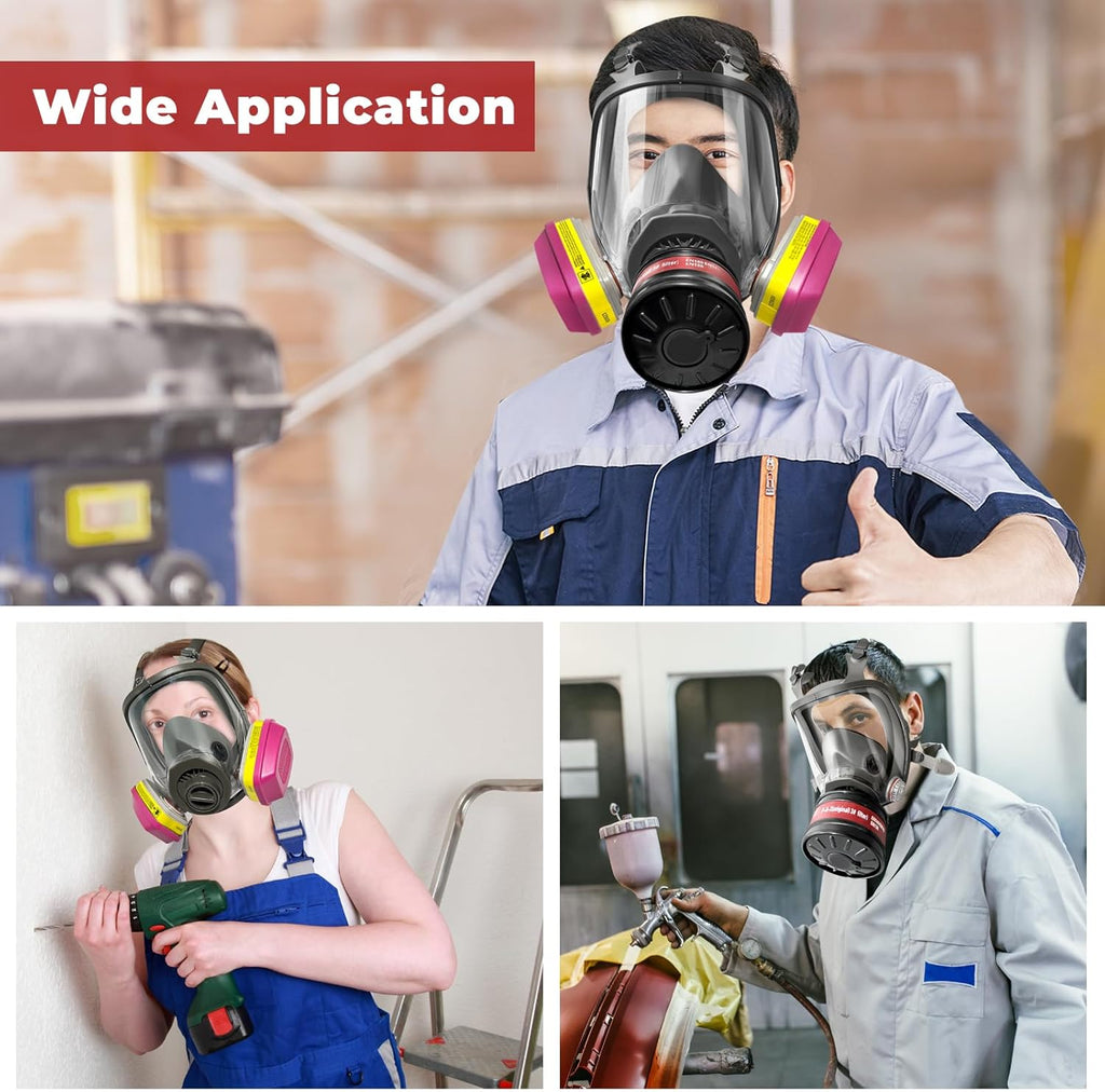 Gas Mask with 60923 and 40mm Filters for Chemical and Nuclear Survival D968