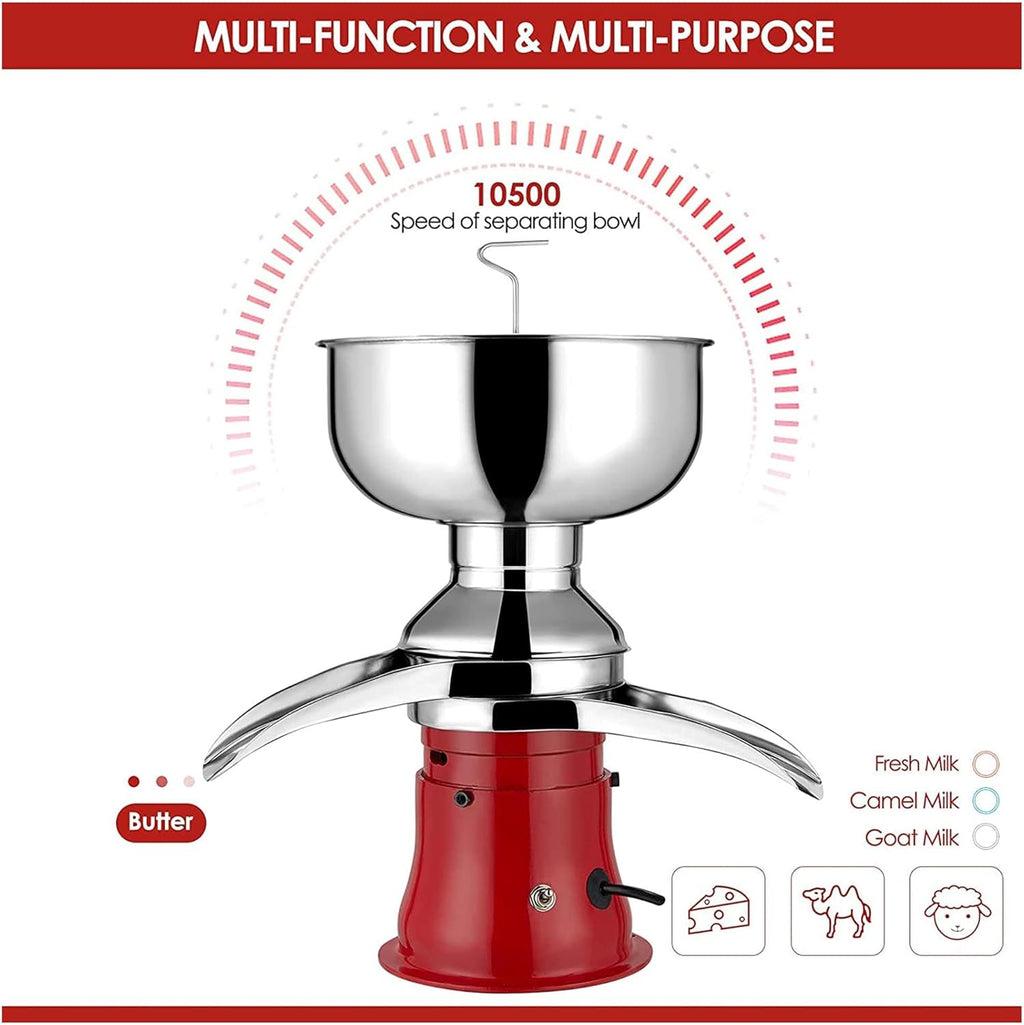 Electric Cream Separator Stainless Steel 50L/H for Cow and Goat Milk N55783