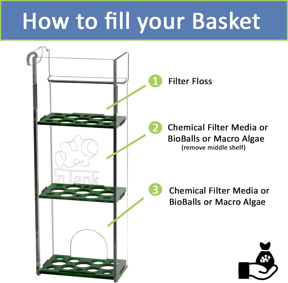 inTank Media Basket for Lifegard Aquatics Crystal 14.26, Crystal 9.98, All in One Beta 8.3 Y5586