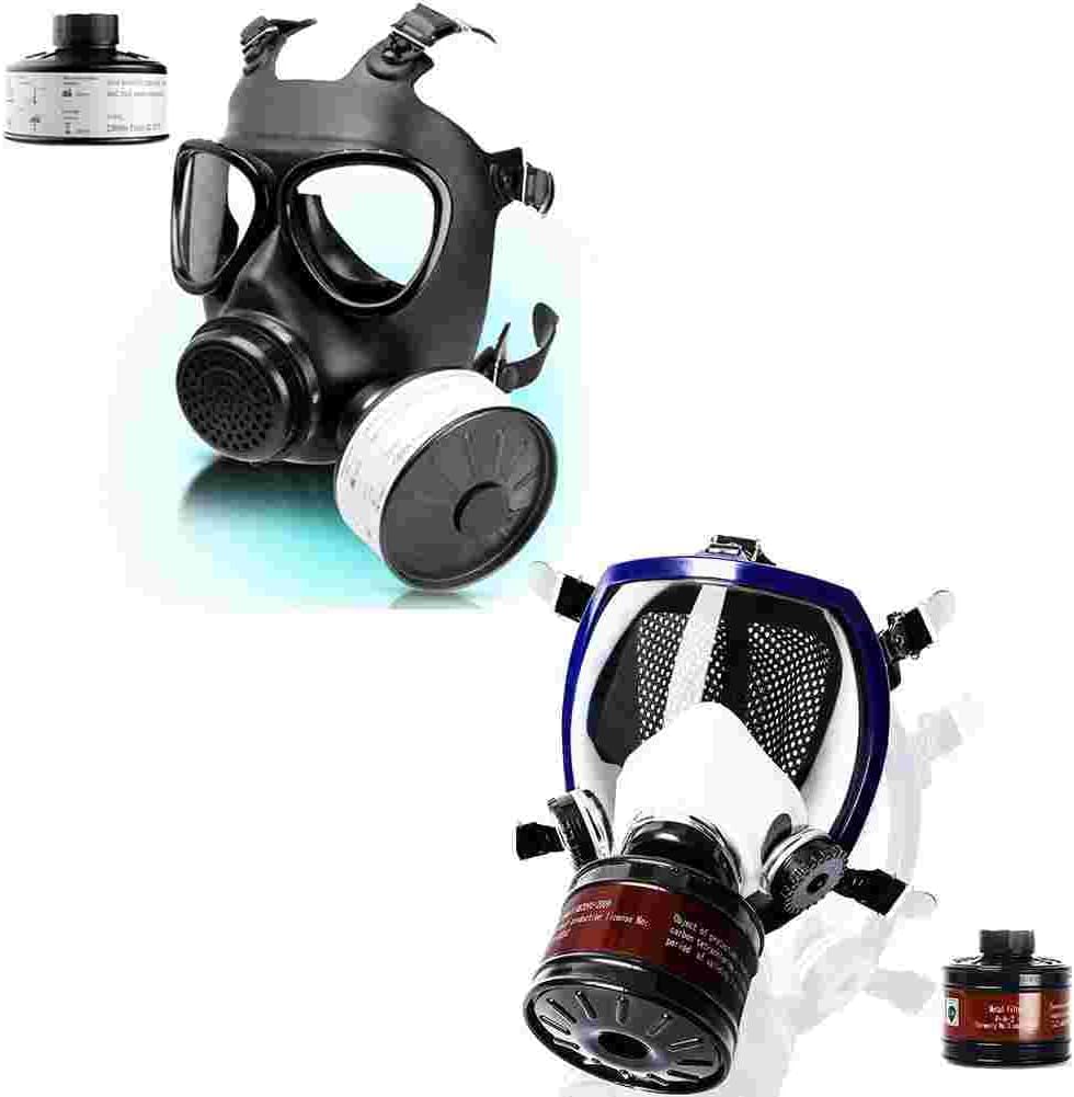 Gas Mask Survival Nuclear and Chemical Gas Mask Tactical Respirator Mask Military Grade - 40mm Activated Carbon Filter for Paint