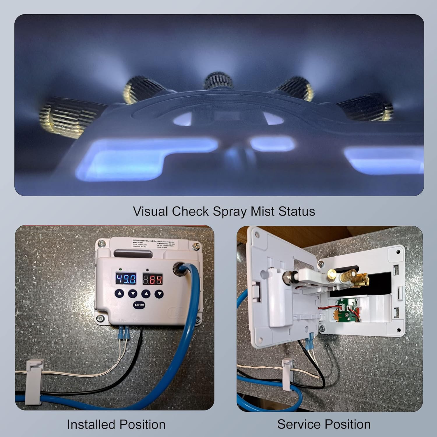 Evaporative Duct Mount Whole House Furnace Humidifier with UV-C LEDs P361164