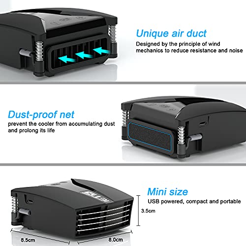 IETS Laptop Fan Cooler with Temperature Display for Gaming Laptops and Nintendo Switch T24861
