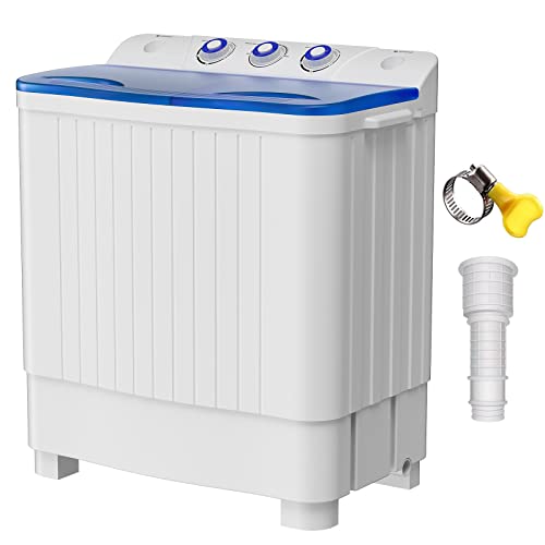 VCJ Portable Washing Machine, Twin Tub Washing Machine Laundry Compact Washer spinner Combo, Washer and Spinner dryer for Apartments RVs and Dorms