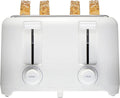 Proctor Silex 4 Slice Toaster with Extra Wide Slots for Bagels, Cool-Touch Walls, Shade Selector, Toast Boost, Auto Shut-off and Cancel Button, White (24214PS)