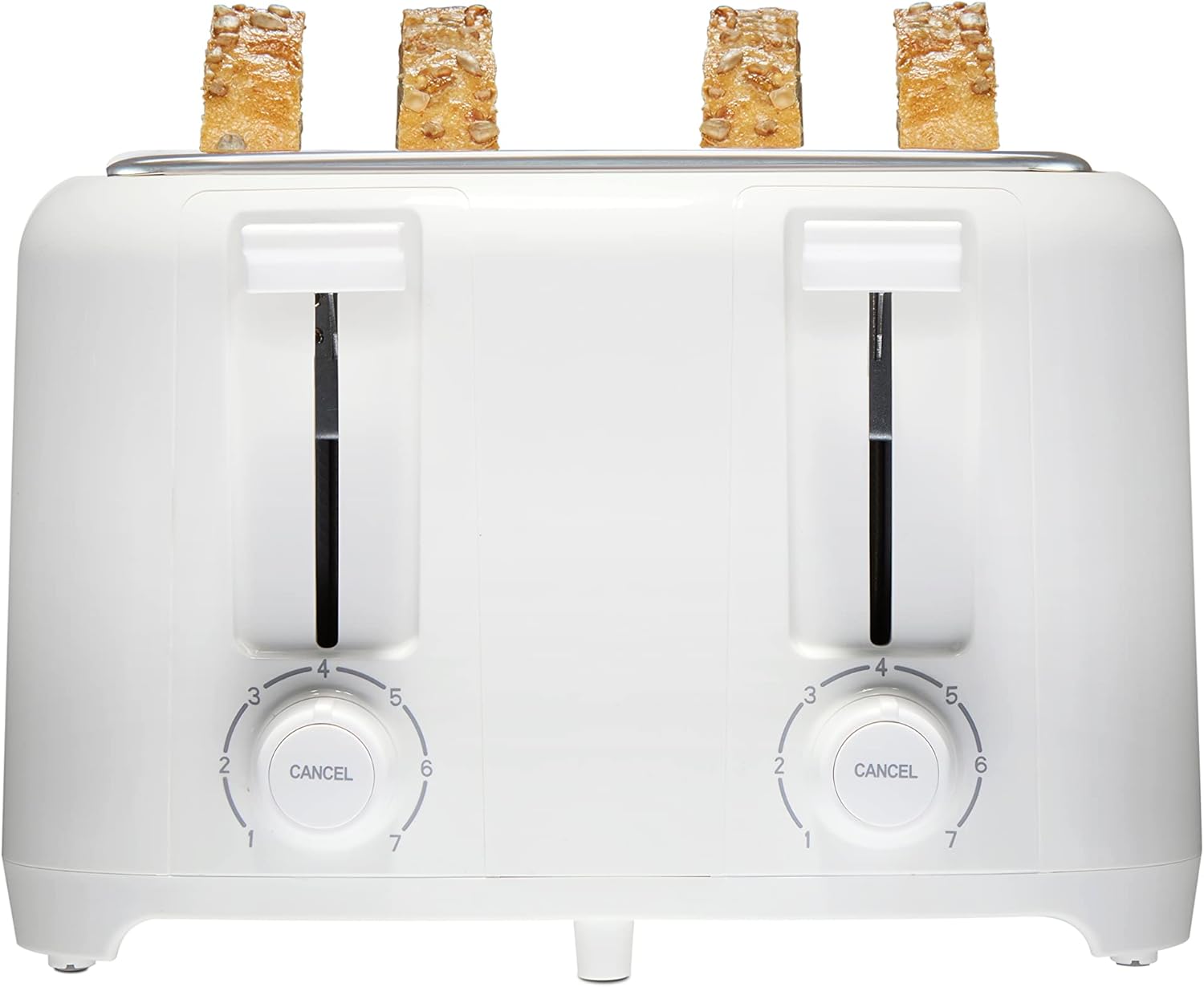 Proctor Silex 4 Slice Toaster with Extra Wide Slots for Bagels, Cool-Touch Walls, Shade Selector, Toast Boost, Auto Shut-off and Cancel Button, White (24214PS)