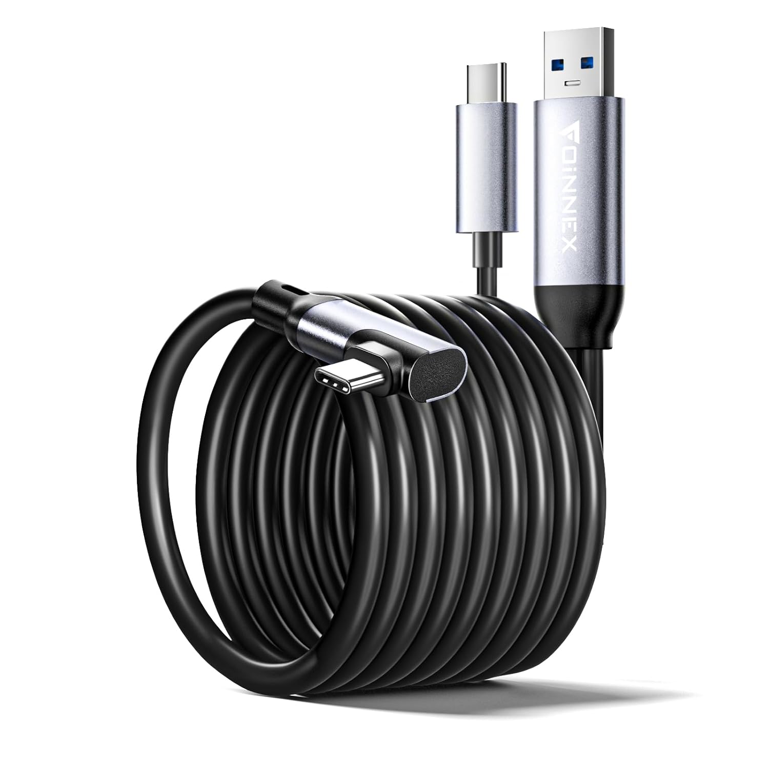 FOINNEX Link Cable 16FT, Compatible with Quest 2/3 Accessories Cord and PC/Steam VR, USB 3.0 to USB-C VR Cable, Transmission Mainly