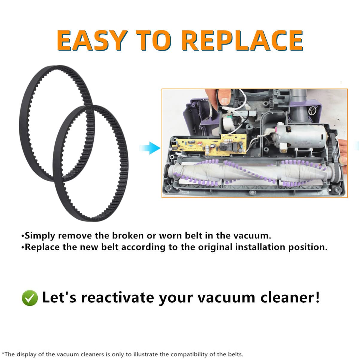 Replacement Belts for Shark Navigator Upright Vacuum Cleaner (Pack of 2) M270946