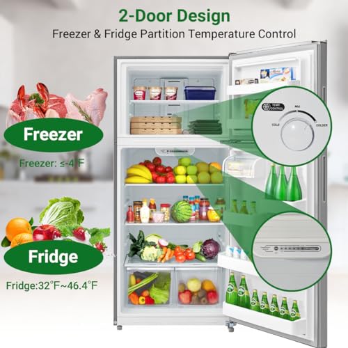 Smad Top Freezer Refrigerator Stainless Steel C6435