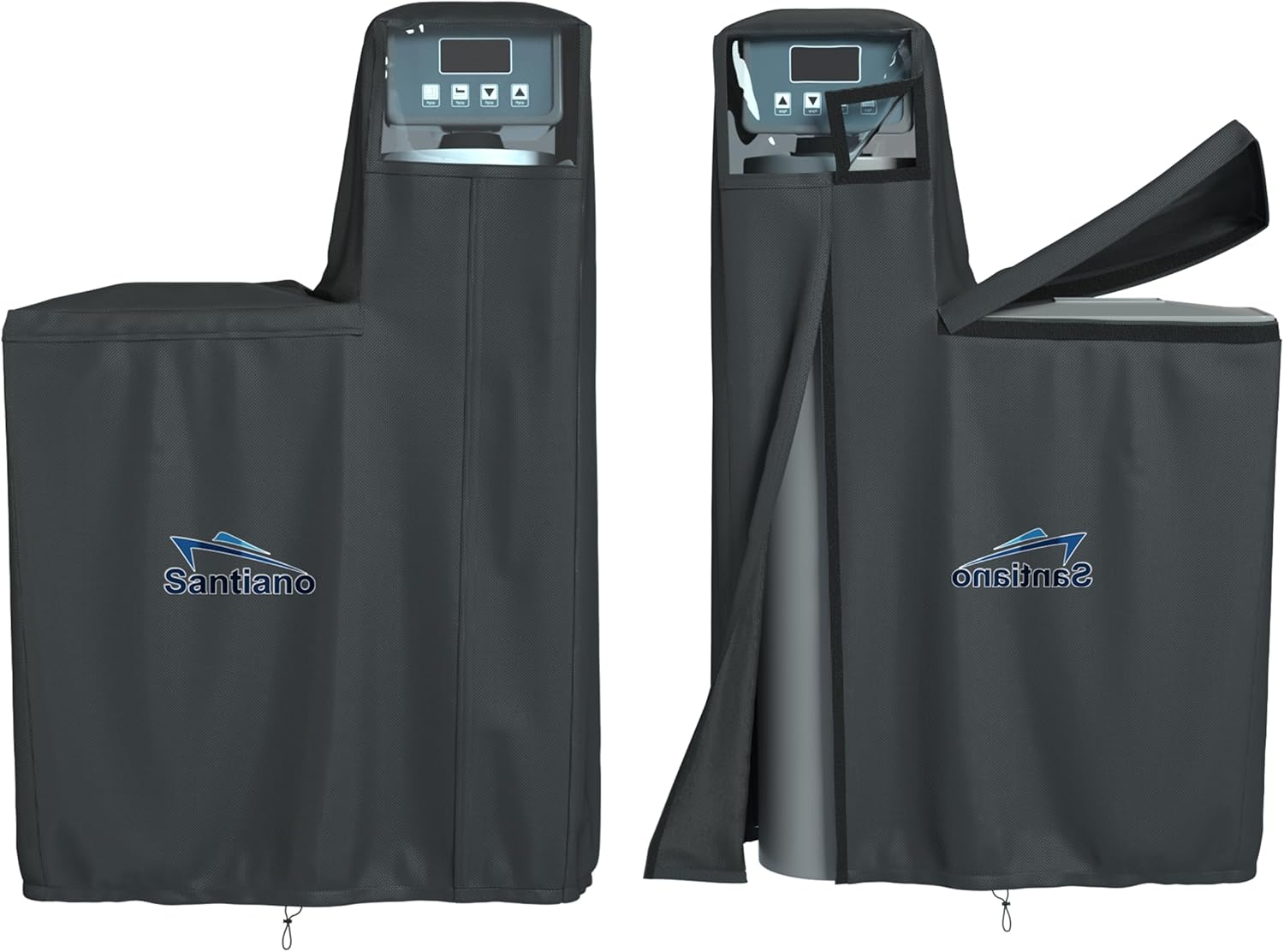 Santiano Water Softener Cover - All-Season Use,900D waterproof Oxford，Transparent Window Design,Dustproof, Waterproof, Sun Protection,Shield Your Outdoor Water Softener!(64x40x16 Inches, Black) .