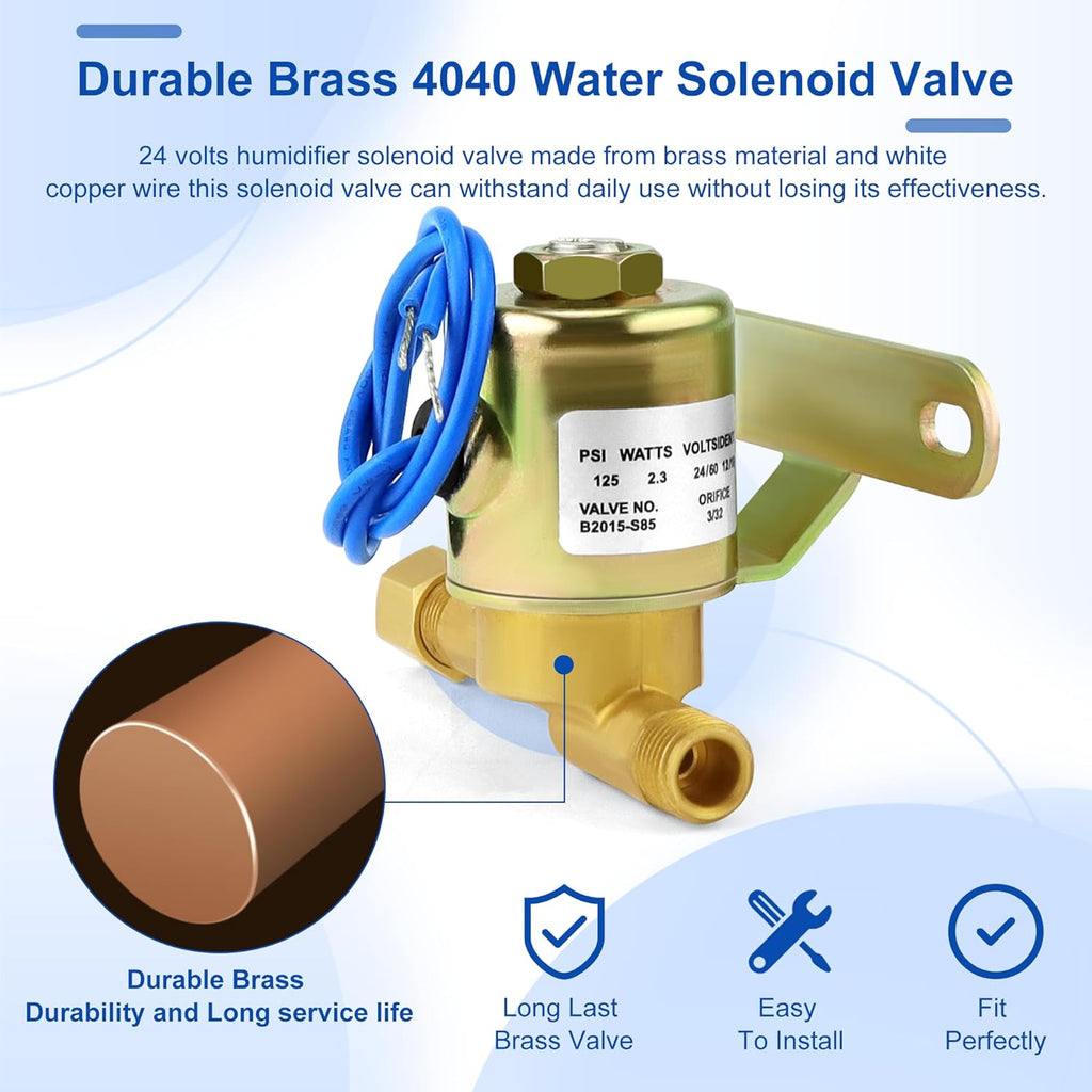 Aprilaire Humidifier Solenoid Valve 4040 24V Brass N622666